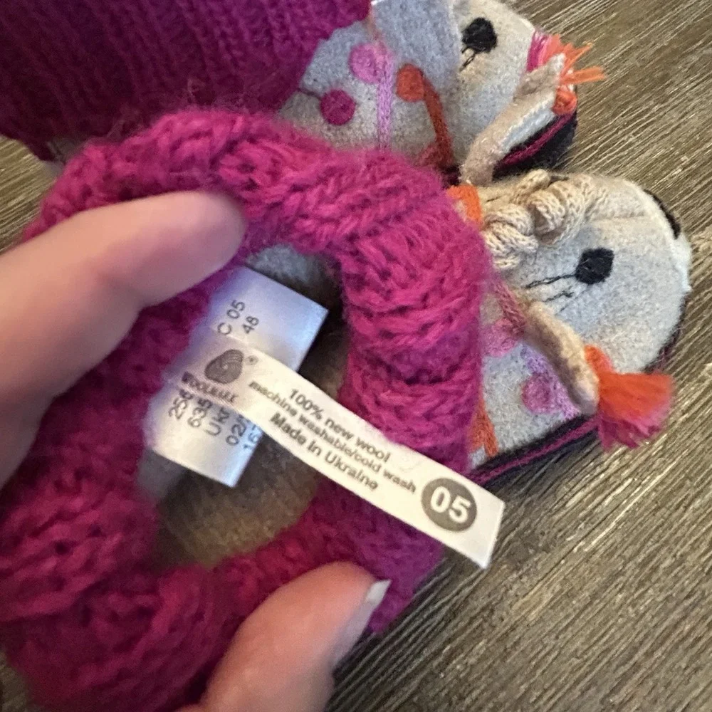 Haflinger Garnet Hill Kids Boiled Wool Llama Slippers Size 05 Toddler New